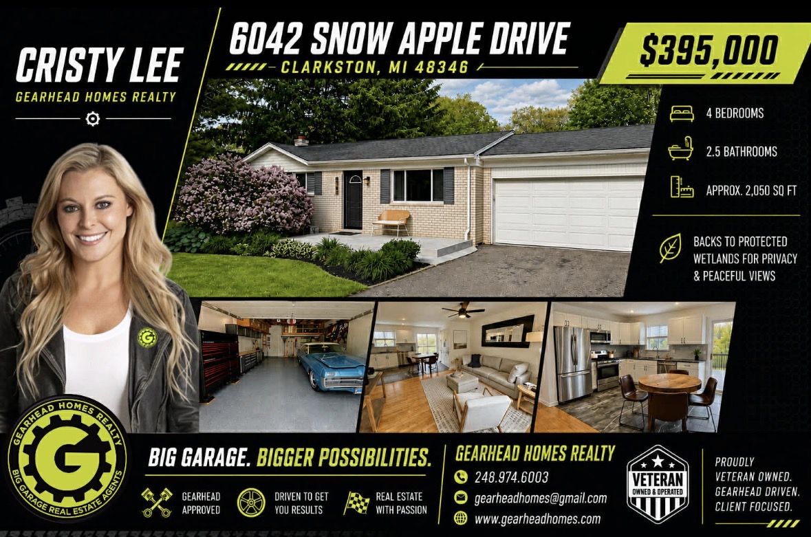 Professional photography for your big garage home sale